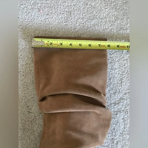Antonio Melanie Sapphira Beige Suede Slouch Knee High Tall Boot W9 - Picture 13 of 16